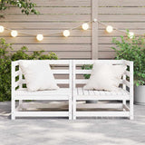 Garden Corner Sofas 2 pcs White Solid Wood Pine 805676