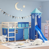 Curtains for Loft Bed with Tower Blue Polyester 835923