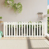 Garden Raised Bed with Fence Design White 200x50x70 cm Solid Wood Pine 832513