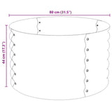 Garden Raised Bed 80x80x44 cm Galvanised Steel Silver 45520