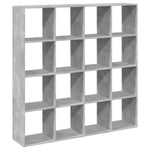 Book Cabinet Concrete Grey 137.5x29x137.5 cm Engineered Wood 3310292