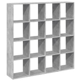 Book Cabinet Concrete Grey 137.5x29x137.5 cm Engineered Wood 3310292