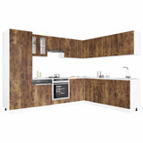 14 Piece Kitchen Cabinet Set Porto Smoked Oak Engineered Wood 3314996