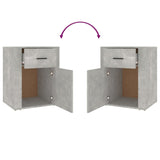 Bedside Cabinet Concrete Grey 50x36x60 cm Engineered Wood 816724