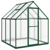 Greenhouse with Base Frame Green 169x169x195 cm Aluminium 4005829