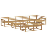 Outdoor Sofa Set 9 pcs White 79 x 79 x 37 cm Solid Acacia Wood 3386643