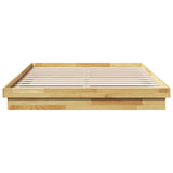 Bed Frame without Mattress 140x200 cm Solid Wood Oak 3315733