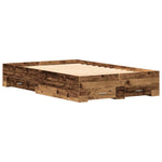 Bed Frame with Drawers Old wood 120 x 200 cm Engineered wood 3333969
