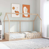 Kids' House Bed Frame without Mattress 80x200 cm Solid Wood Pine 850689