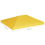 Gazebo Top Cover 270 g/m 4x3 m Yellow 312082