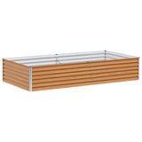 Garden Raised Bed 195 x 100 x 36 cm Galvanised Steel 42017359