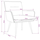 Armchair Light Yellow Fabric 42047707