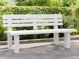 Garden Bench White Polypropylene 2-seater Durable Garden Bench 4009379