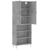 Highboard Concrete Grey 69.5x34x180 cm Engineered Wood 3198117