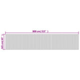Room Divider Grey Width 800 cm Height 165 cm Bamboo 377015