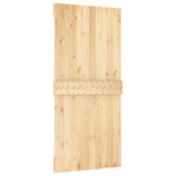 Sliding Door Natural and White 95 x 210 cm Solid Pine Wood 3444967