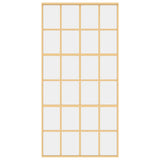 Sliding Door Gold 102.5x205 cm Clear ESG Glass and Aluminium 155174