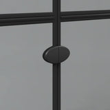 Walk-In Shower Wall Folding Black 120 x 6.5 x 190 cm 42017968