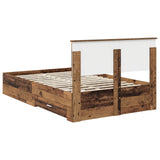 Bed Frame with Headboard Old Wood 120 x 200 cm Engineered Wood 3410920