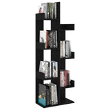 Book Cabinet Black 48x25.5x140 cm Engineered Wood 808910