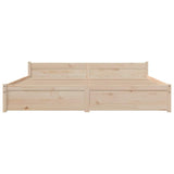 Bed Frame without Mattress Solid Wood 180x200 cm Super King Super King Size 815059