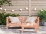 Garden Sofa Set of 2 Natural wood Solid Douglas wood Medium 837989