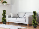 90cm/3FT Artificial Trees, Spiral Topiary Trees w/ Pot Set Of 2, Fake Indoor Greenery Plant Home T3398P329871