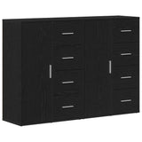 Sideboard 2 pcs Black Oak 60 x 31 x 84 cm Engineered Wood 3334313