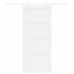 Sliding Door White 86 x 198.5 cm Solid pine wood and steel 3333567