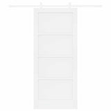 Sliding Door White 86 x 198.5 cm Solid pine wood and steel 3333567