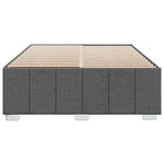 ZNTS Bed Frame without Mattress Dark Grey Double Fabric 3284869