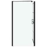 Bath Shower Screen Black and Transparent 80 x 68 x 128 cm 42018553