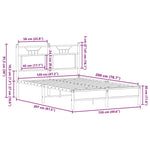 Bed Frame without Mattress Smoked Oak 120x200 cm Engineered Wood 4106888