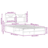 Bed Frame without Mattress Smoked Oak 120x200 cm Engineered Wood 4106888