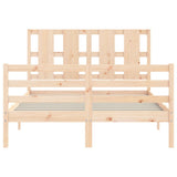 Bed Frame without Mattress Double Solid Wood 3194091