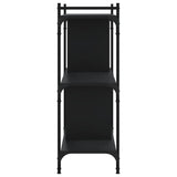 Bookcase 3-Tier Black 76x32x88 cm Engineered Wood 833930
