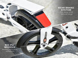 Folding Kick Scooter, Adjustable Ride On Scooter with 200mm Big Wheels and Double Shock Absorption, T3398P376754