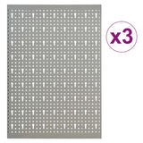 Wall-mounted Peg Boards 3 pcs 40x58 cm Steel 145349