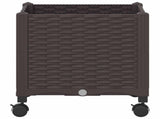 Garden Planter with Wheels Brown 40 x 40 x 44 cm PP 3422909