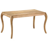 ZNTS Dining Table 135x75x76 cm Solid Mango Wood 247114