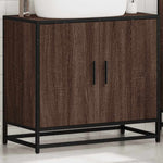 ZNTS Bathroom Sink Cabinet Brown Oak 65x33x60 cm Engineered Wood 849268