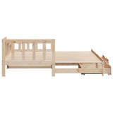 Daybed with Trundle and Drawers without Mattress 80x200 cm 3302219