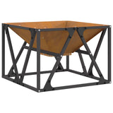 Fire Pit Brown 50 x 50 x 35 cm Weathering Steel 858993