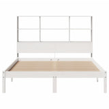 Bookcase Bed without Mattress White 120x200 cm Solid Wood Pine 3321586