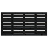 Wall Headboard Black 146x3x63 cm Solid Wood Pine 824737