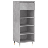 Shoe Cabinet Concrete Grey 40x36x105 cm Engineered Wood 831456