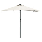 Garden Parasol Sand 294 x 150 x 223 cm Polyester and Steel 42003259