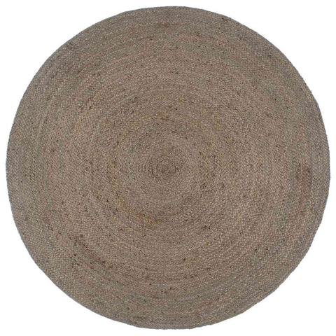 Handmade Rug Jute Round 240 cm Grey 343595