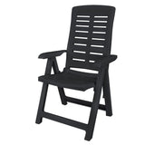 11 Piece Outdoor Dining Set Plastic Anthracite 276182