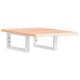 Basin Shelf Wall Mounted Steel and Solid Wood Oak 3302556